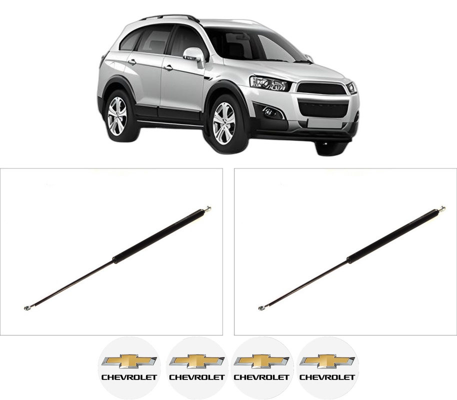 Set amortizoare portbagaj haion pentru CHEVROLET CAPTIVA (C100, C140) din 2006-2011, 2 bucati, KROSNO, 4 stickere auto CHEVROLET