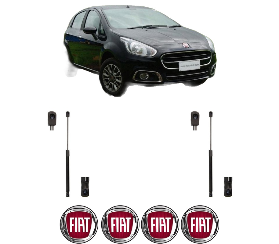 Set amortizoare portbagaj haion pentru FIAT PUNTO EVO (199_) din 2010-2010, 2 bucati, MAGNUM TECHNOLOGY, 4 stickere auto FIAT