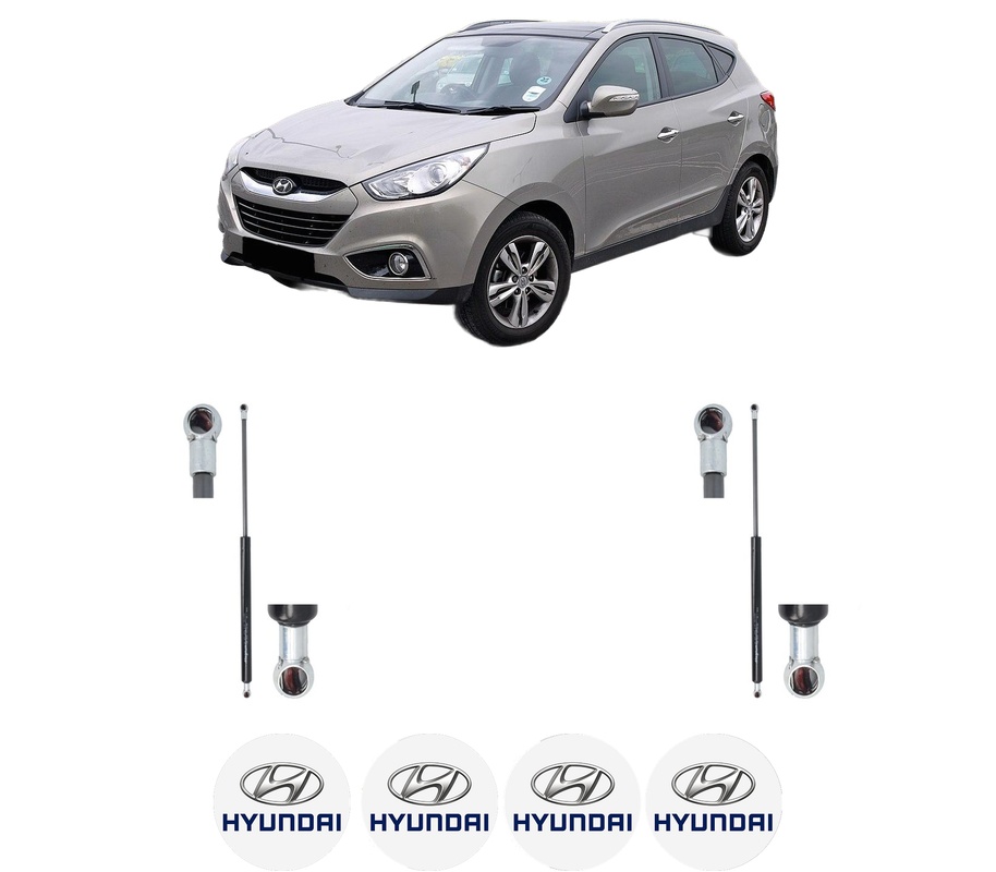 Set amortizoare portbagaj haion pentru HYUNDAI ix35 (LM, EL, ELH) din 2009-2015, 2 bucati, MAGNUM TECHNOLOGY, 4 stickere auto HYUNDAI