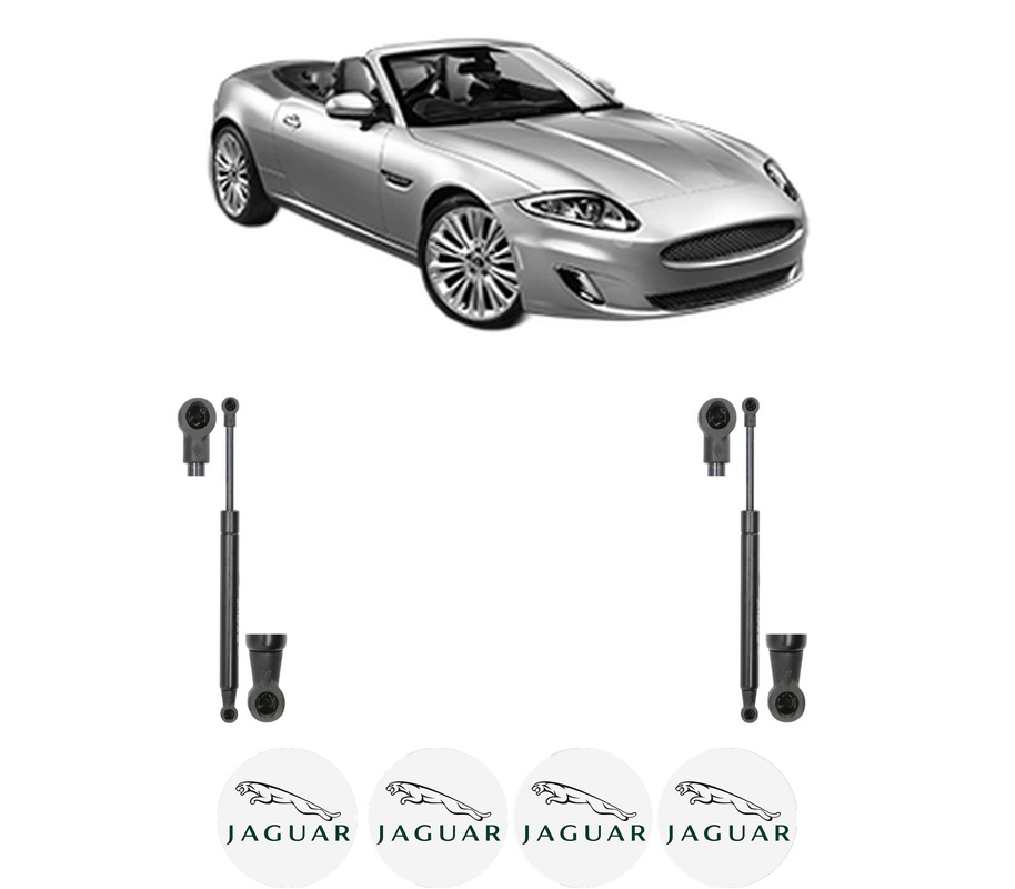 Set amortizoare portbagaj haion pentru JAGUAR XK II Convertible (X150) din 2006-2014, 2 bucati, KROSNO, 4 stickere auto JAGUAR