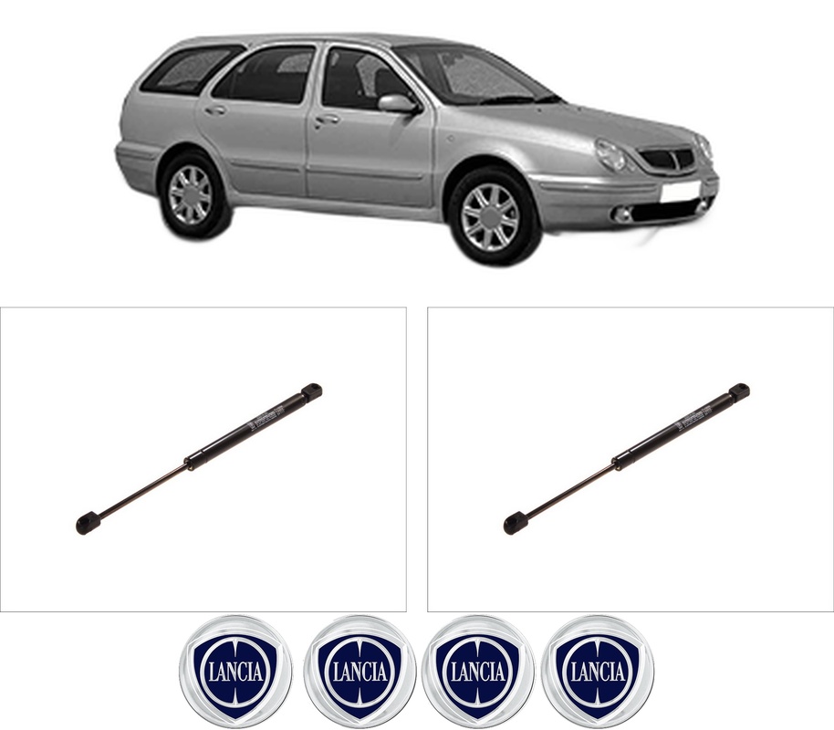 Set amortizoare portbagaj haion pentru LANCIA LYBRA SW (839_) din 1999-2005, 2 bucati, KROSNO, 4 stickere auto LANCIA