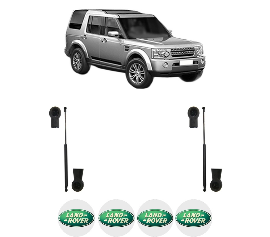 Set amortizoare portbagaj haion pentru LAND ROVER DISCOVERY IV (L319) din 2009-2018, 2 bucati, KROSNO, 4 stickere auto LAND ROVER