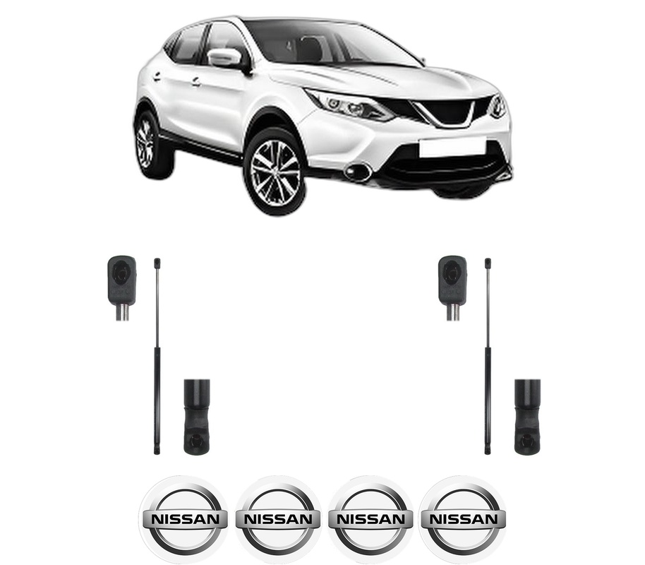 Set amortizoare portbagaj haion pentru NISSAN QASHQAI II (J11, J11_) din 2013-2020, 2 bucati, MAGNUM TECHNOLOGY, 4 stickere auto NISSAN