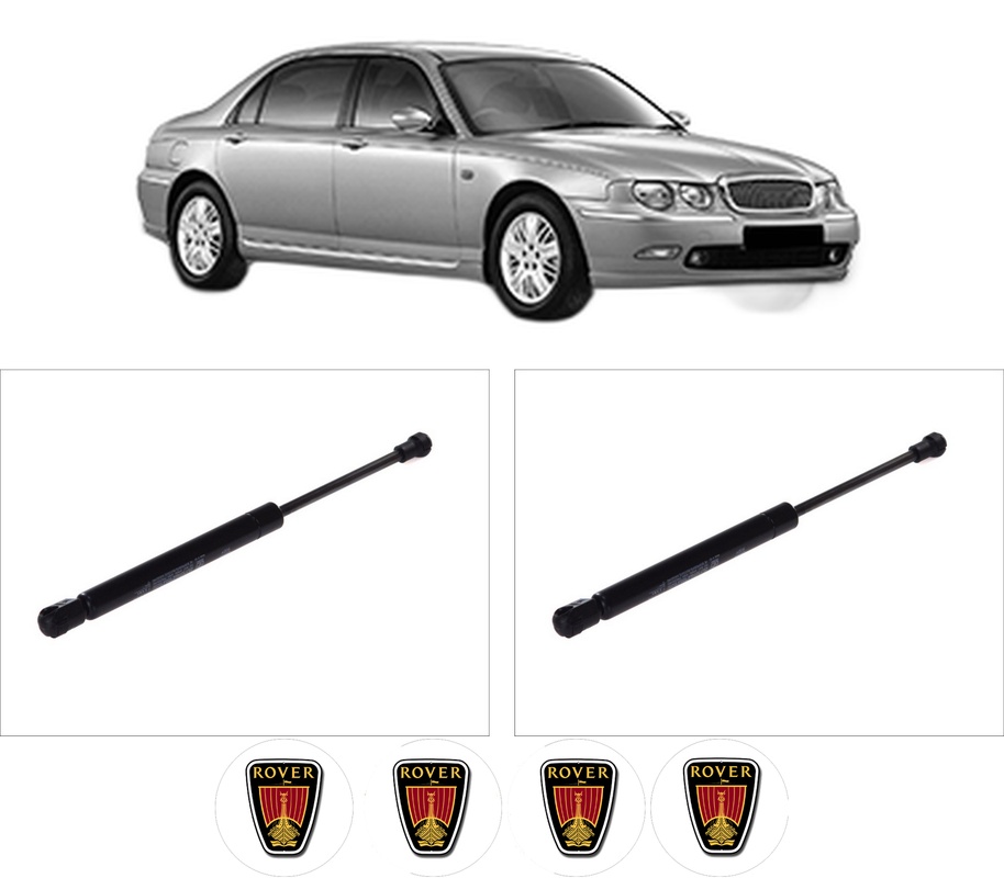 Set amortizoare portbagaj haion pentru ROVER 75 (RJ) din 1999-2005, 2 bucati, KROSNO, 4 stickere auto ROVER