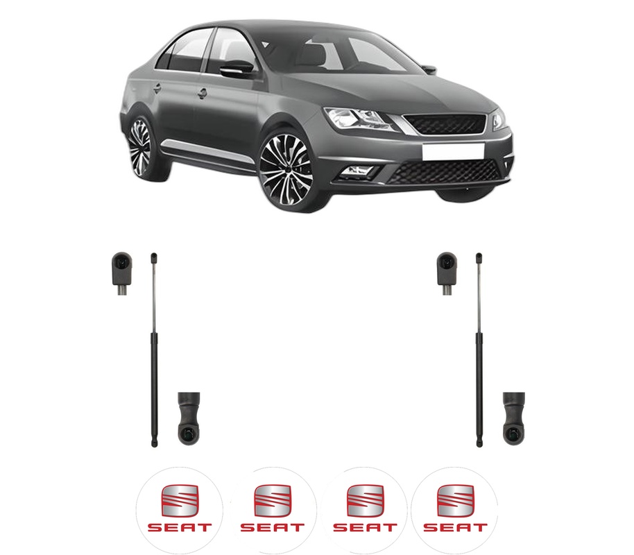 Set amortizoare portbagaj haion pentru SEAT TOLEDO IV (KG3) din 2012-2019, 2 bucati, KROSNO, 4 stickere auto SEAT