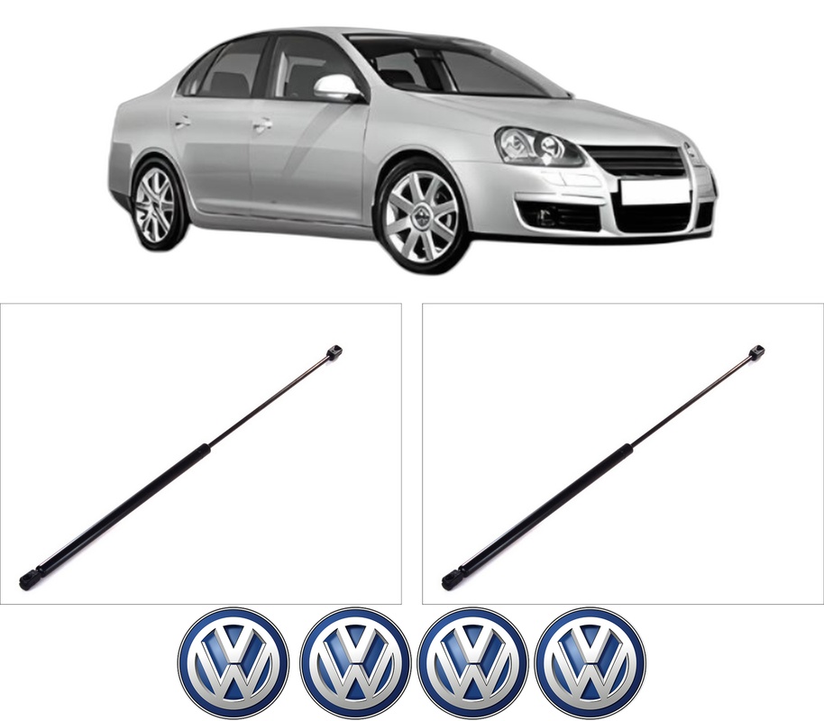 Set amortizoare portbagaj haion pentru VW JETTA III (1K2) din 2004-2010, 2 bucati, KROSNO, 4 stickere auto VW