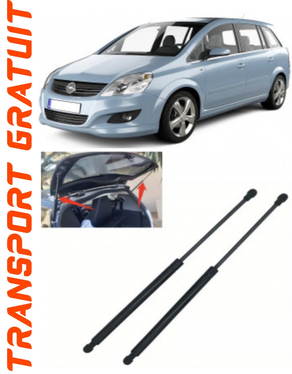 Set 2 amortizoare Haion portbagaj pentru masina Opel Zafira