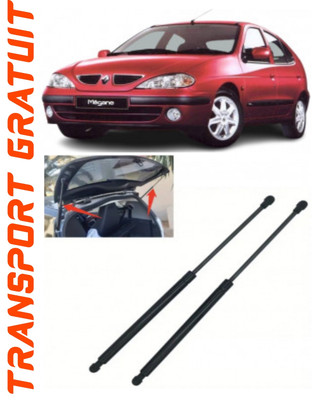 Set 2 amortizoare Haion portbagaj pentru masina Renault Megane