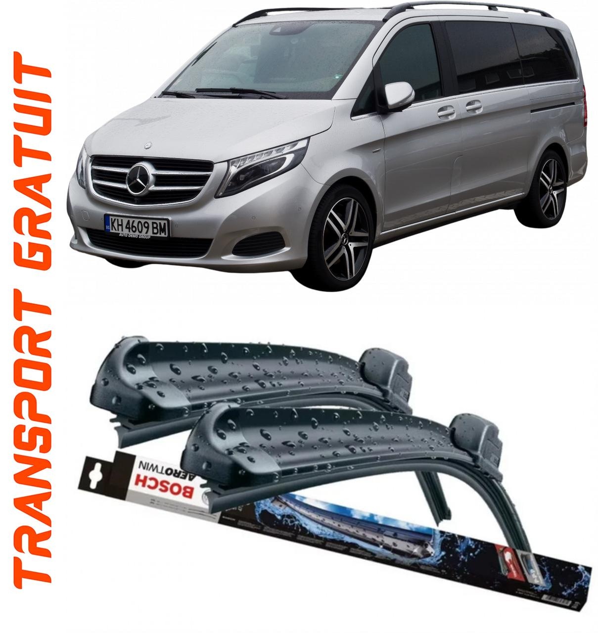 Stergatoare auto dedicat cu masina Mercedes V