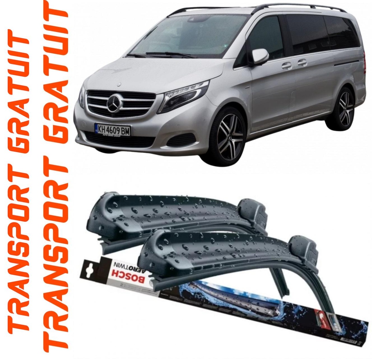 Stergatoare auto dedicat cu masina Mercedes Vito