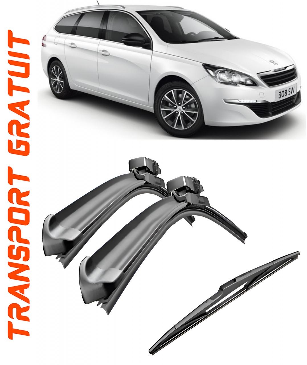 Stergatoare auto dedicat cu masina Peugeot 308