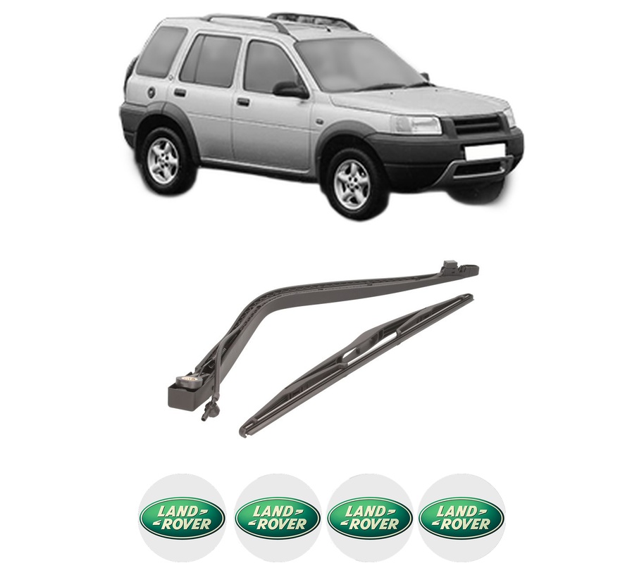 Set brat stergator spate cu lamela pentru LAND ROVER FREELANDER I (L314) din 1998-2006, pentru spate, din cauciuc siliconat rezistent, Cri-Flo, 4 stickere auto LAND ROVER