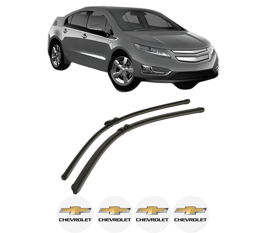 Set stergatoare auto CHEVROLET VOLT din 2011, pentru parbriz auto, 2 bucati, Bosch Aerotwin, din cauciuc siliconat rezistent, 4 Stickere Auto CHEVROLET