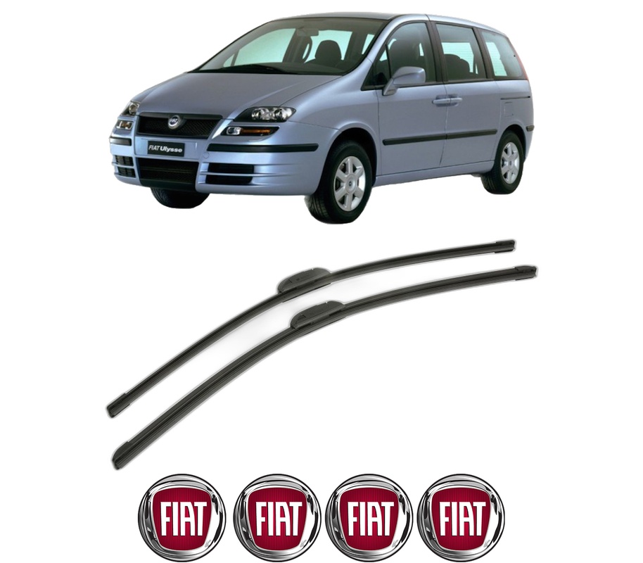 Set stergatoare auto FIAT ULYSSE (179_) din 2002-2011, pentru parbriz auto, 2 bucati, Bosch Aerotwin Retrofit, din cauciuc siliconat rezistent, 4 Stickere Auto FIAT