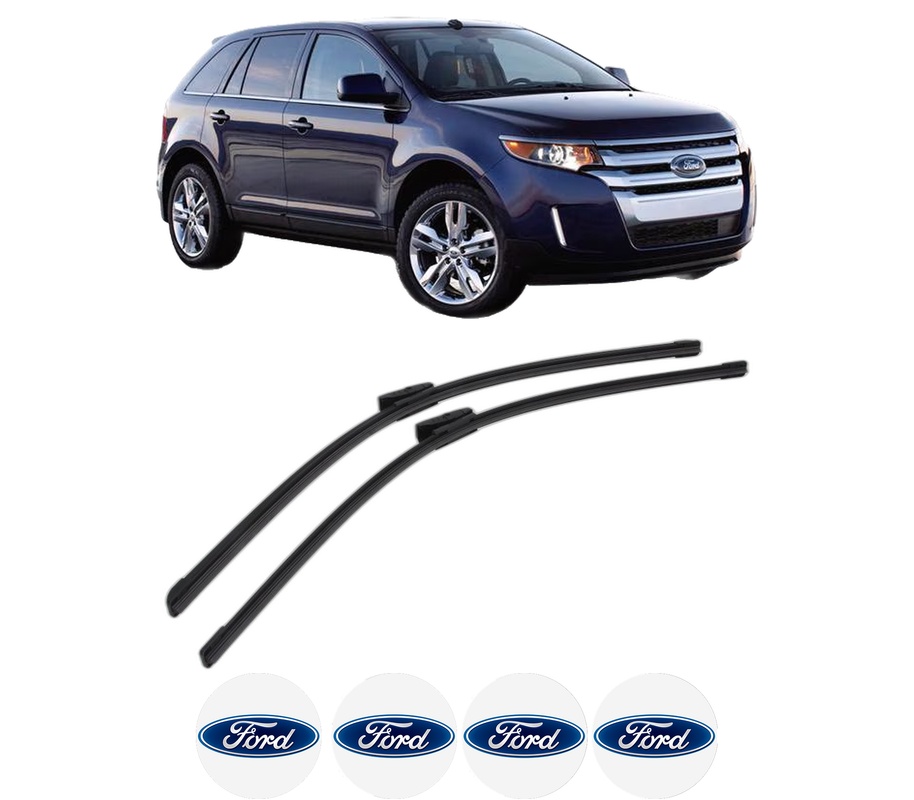 Set stergatoare auto FORD USA EDGE din 2014-2021, pentru parbriz auto, 2 bucati, Bosch Aerotwin Multi, din cauciuc siliconat rezistent, 4 Stickere Auto FORD USA