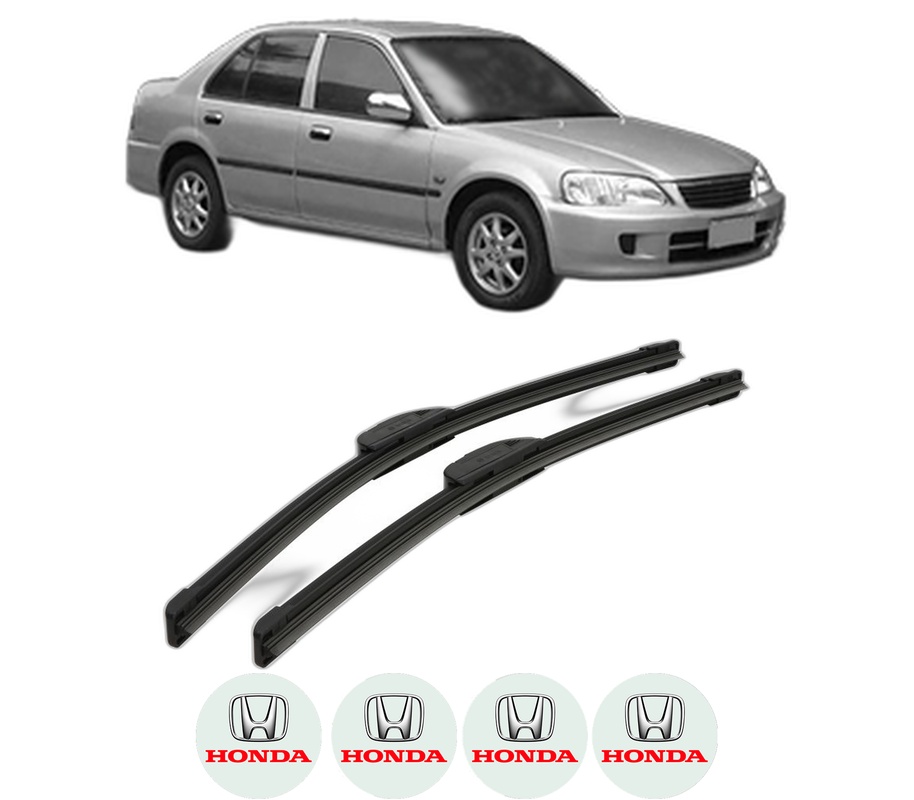 Set stergatoare auto HONDA CITY Saloon din 1999, pentru parbriz auto, 2 bucati, Bosch Aerotwin Retrofit, din cauciuc siliconat rezistent, 4 Stickere Auto HONDA