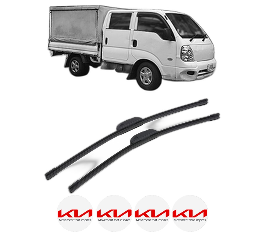 Set stergatoare auto KIA K2900 din 2008, pentru parbriz auto, 2 bucati, Bosch Aerotwin Retrofit, din cauciuc siliconat rezistent, 4 Stickere Auto KIA