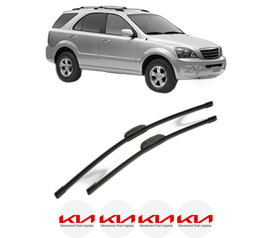 Set stergatoare auto KIA SORENTO I VAN (JC) din 2005, pentru parbriz auto, 2 bucati, Bosch Aerotwin Retrofit, din cauciuc siliconat rezistent, 4 Stickere Auto KIA