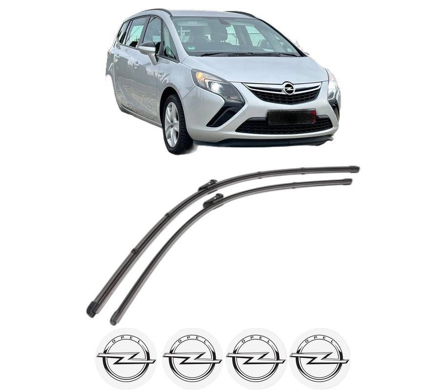 Set stergatoare auto OPEL ZAFIRA TOURER C VAN (P12) din 2012-2013, pentru parbriz auto, 2 bucati, Valeo Silencio Xtrm, din cauciuc siliconat rezistent, 4 Stickere Auto OPEL
