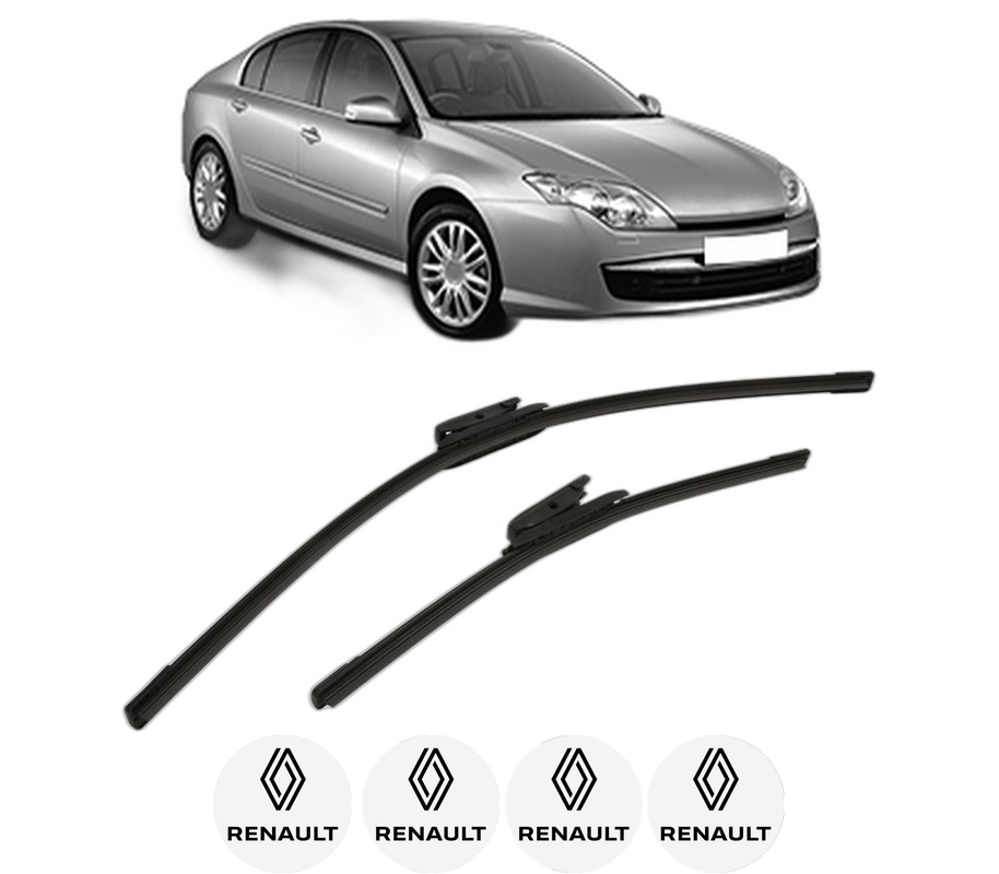 Set stergatoare auto RENAULT LAGUNA III (BT0/1) din 2007-2015, pentru parbriz auto, 2 bucati, Bosch Aerotwin, din cauciuc siliconat rezistent, 4 Stickere Auto RENAULT