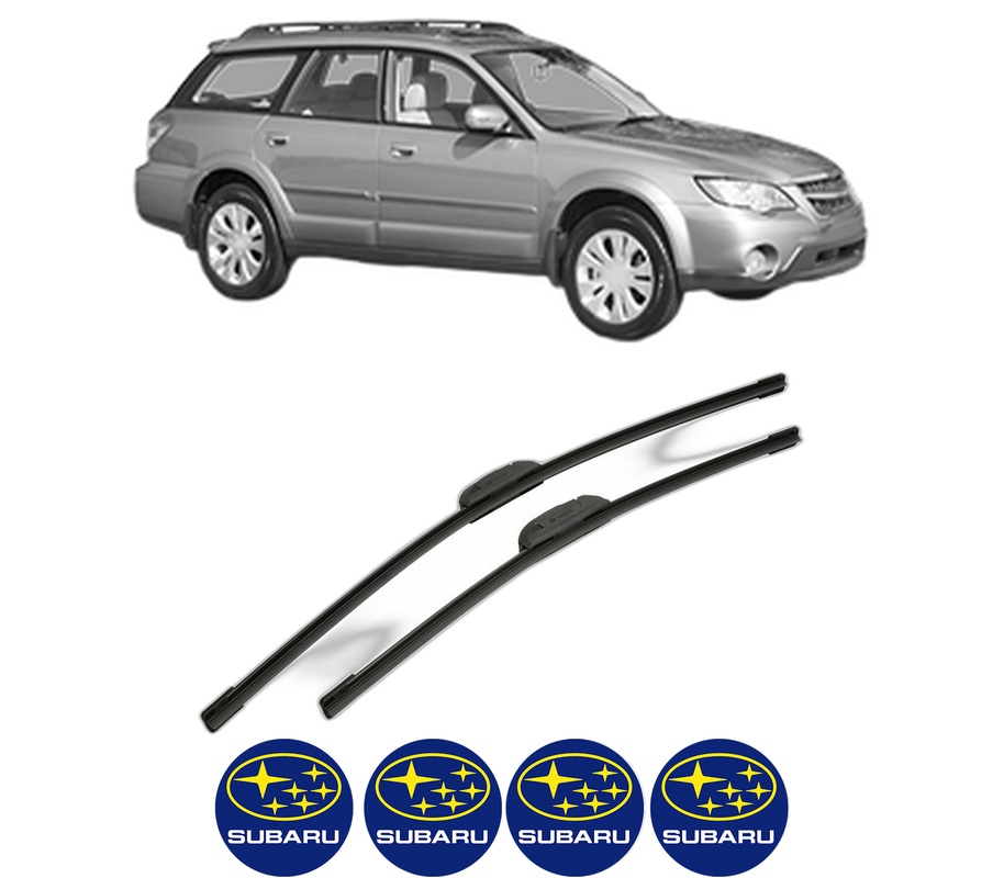 Set stergatoare auto SUBARU OUTBACK (BL, BP) din 2003-2008, pentru parbriz auto, 2 bucati, Bosch Aerotwin Retrofit, din cauciuc siliconat rezistent, 4 Stickere Auto SUBARU
