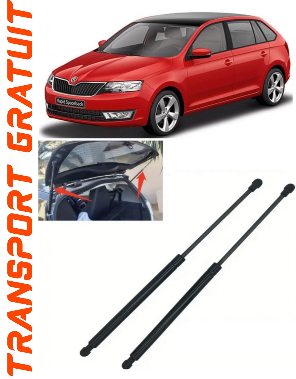Set 2 amortizoare Haion portbagaj pentru masina SKODA Rapid