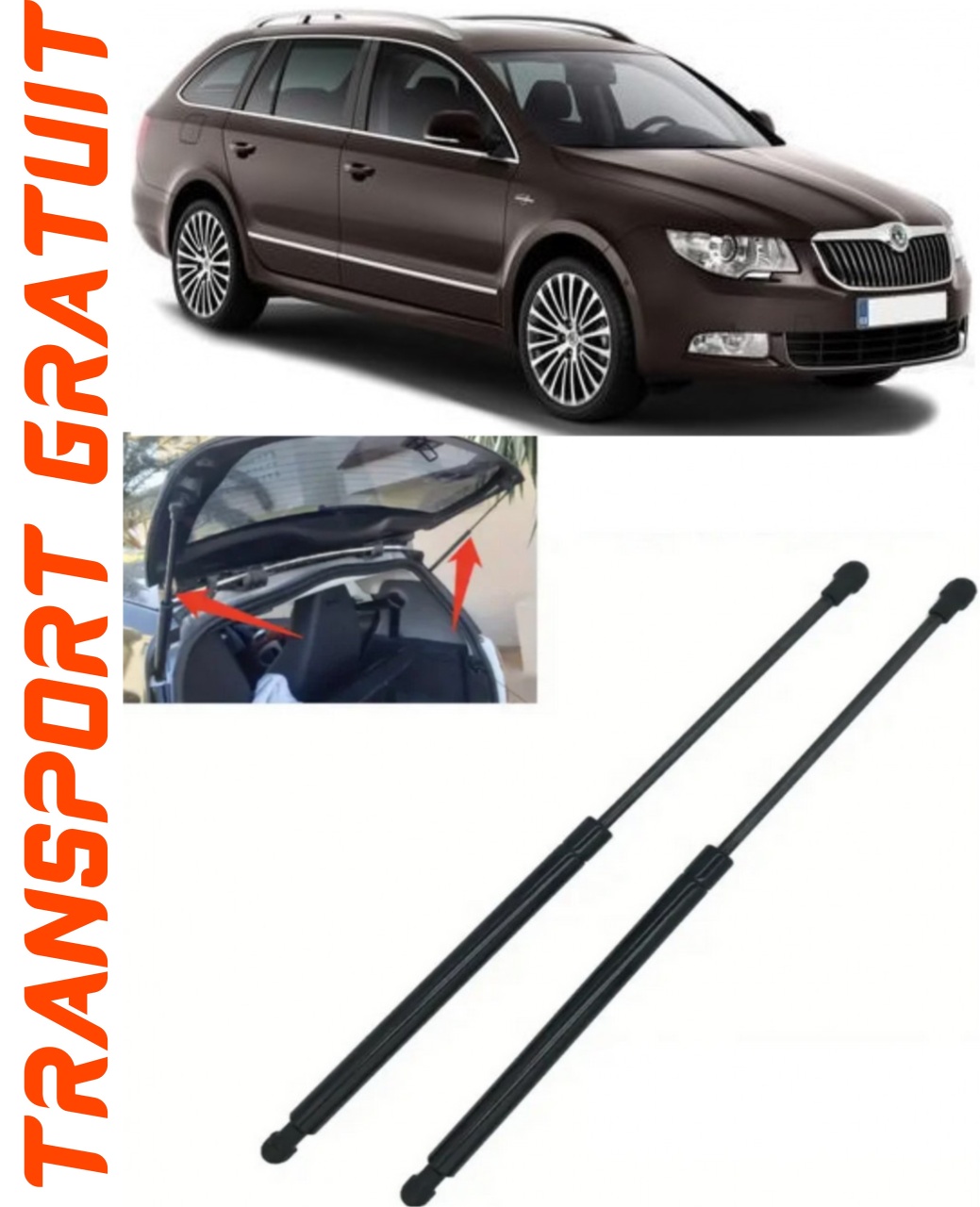 Set 2 amortizoare Haion portbagaj pentru masina SKODA Superb II