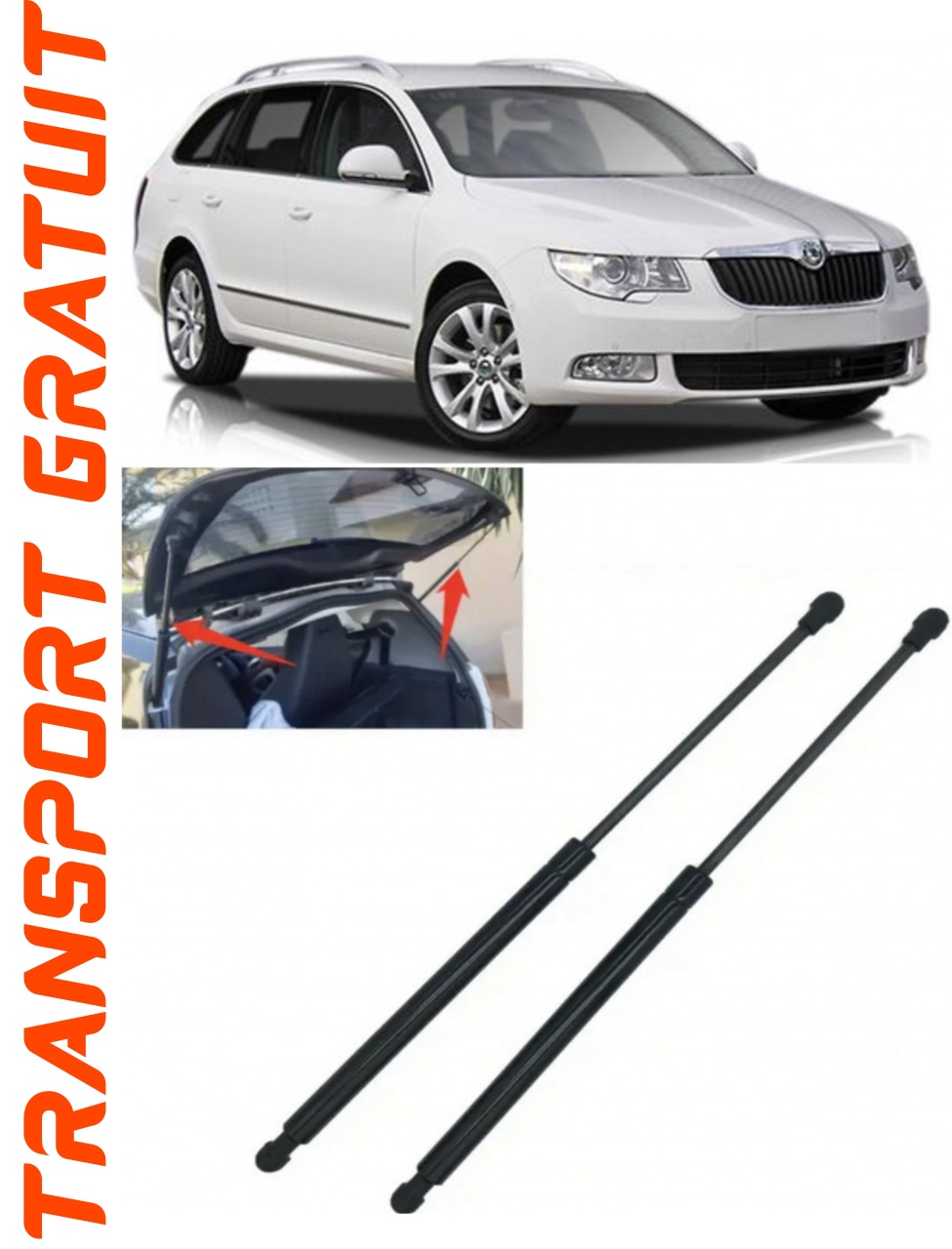 Set 2 amortizoare Haion portbagaj pentru masina SKODA Superb II