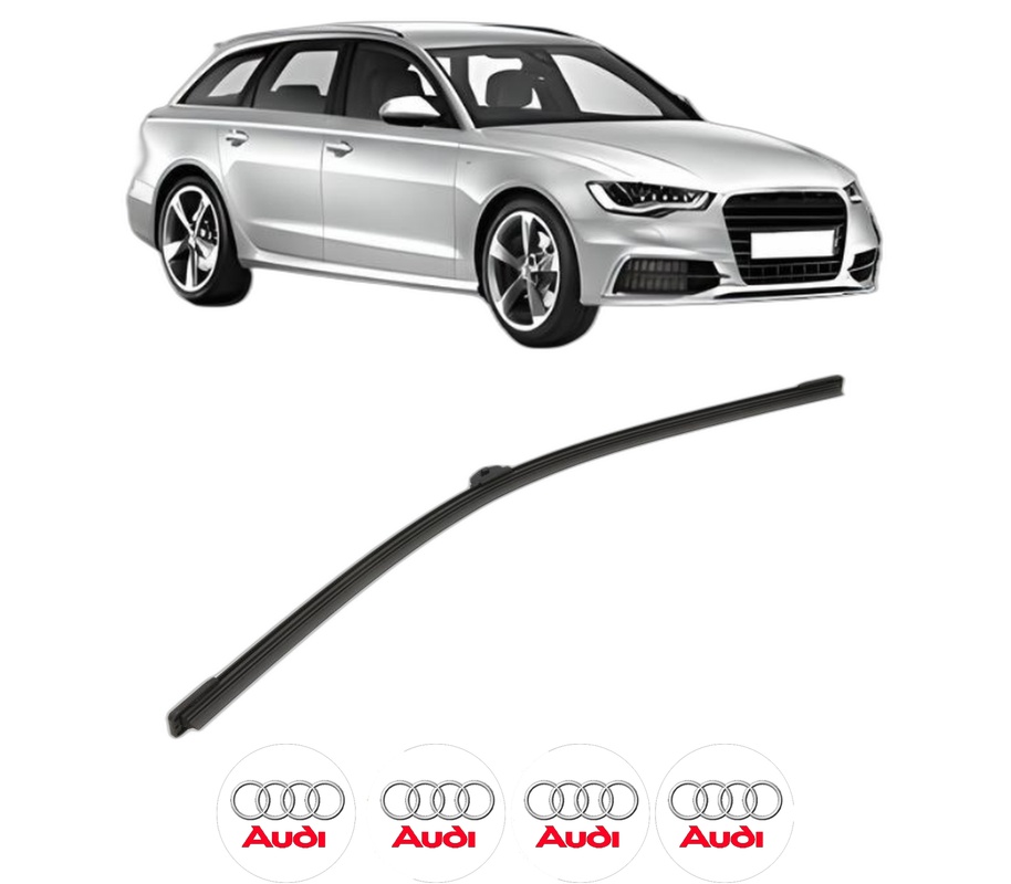 Stergator lamela spate AUDI A6 C7 Avant (4G5, 4GD) din 2011 - 2018, pentru luneta auto, Bosch Aerotwin, din cauciuc siliconat rezistent, 4 Stickere Auto AUDI