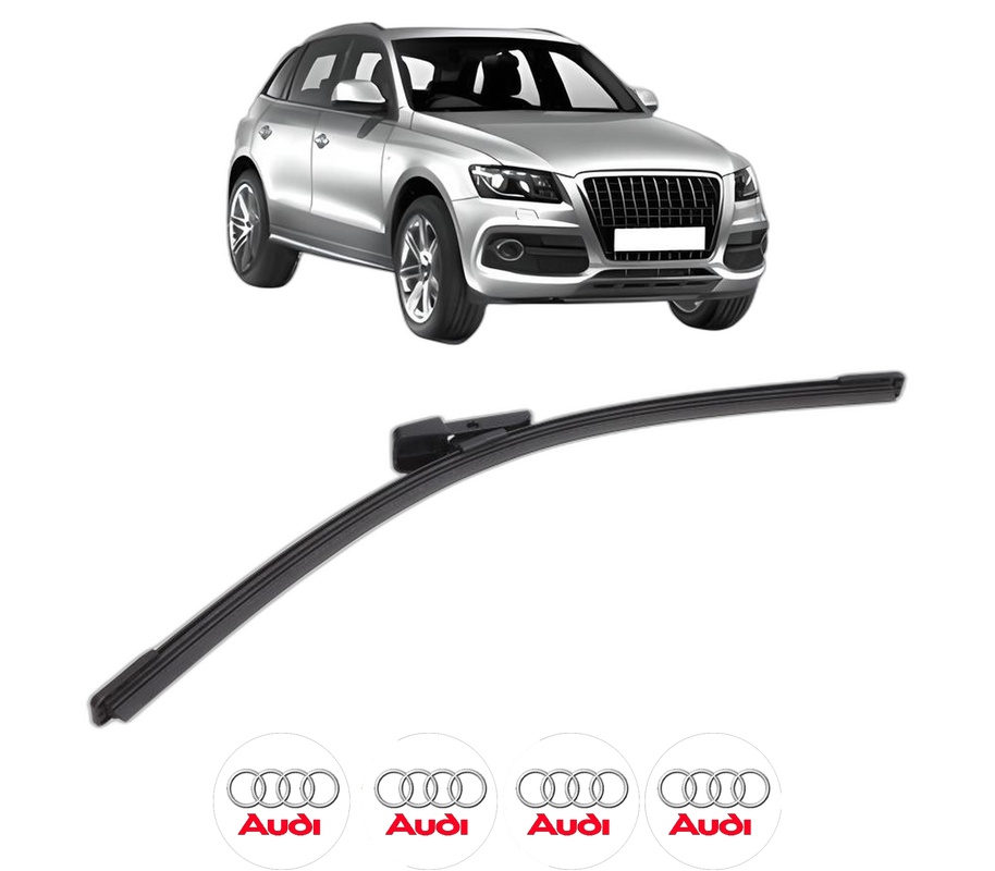 Stergator lamela spate AUDI Q5 (8RB) din 2008 - 2017, pentru luneta auto, Bosch Aerotwin, din cauciuc siliconat rezistent, 4 Stickere Auto AUDI