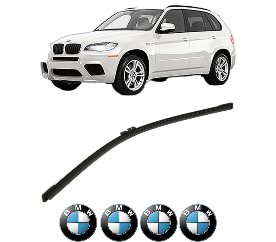 Stergator lamela spate BMW Seria X5 (E70) din 2006 - 2013, pentru luneta auto, Bosch Aerotwin, din cauciuc siliconat rezistent, 4 Stickere Auto BMW