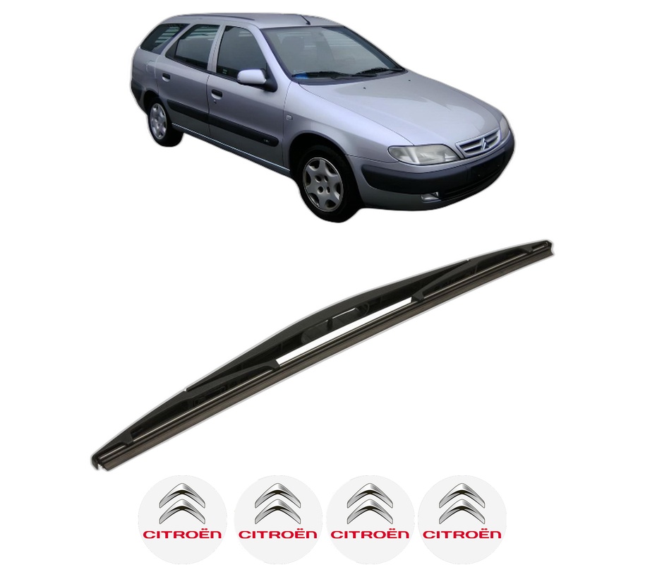 Stergator lamela spate CITROEN XSARA Estate Van din 1999 - 2005, pentru luneta auto, Bosch Twin, din cauciuc siliconat rezistent, 4 Stickere Auto CITROEN