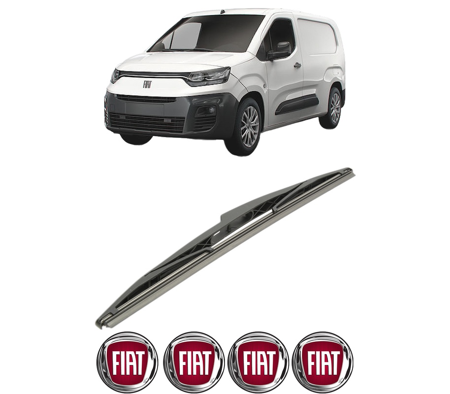 Stergator lamela spate FIAT DOBLO Box Body/MPV (510_, 511_) din 2022 - 2023, pentru luneta auto, Bosch Twin, din cauciuc siliconat rezistent, 4 Stickere Auto FIAT