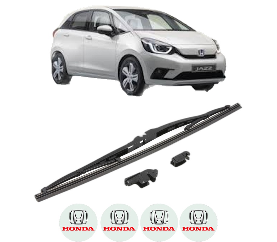 Stergator lamela spate HONDA JAZZ V (GR_, GS_) din 2020, pentru luneta auto, Valeo Silencio, din cauciuc siliconat rezistent, 4 Stickere Auto HONDA