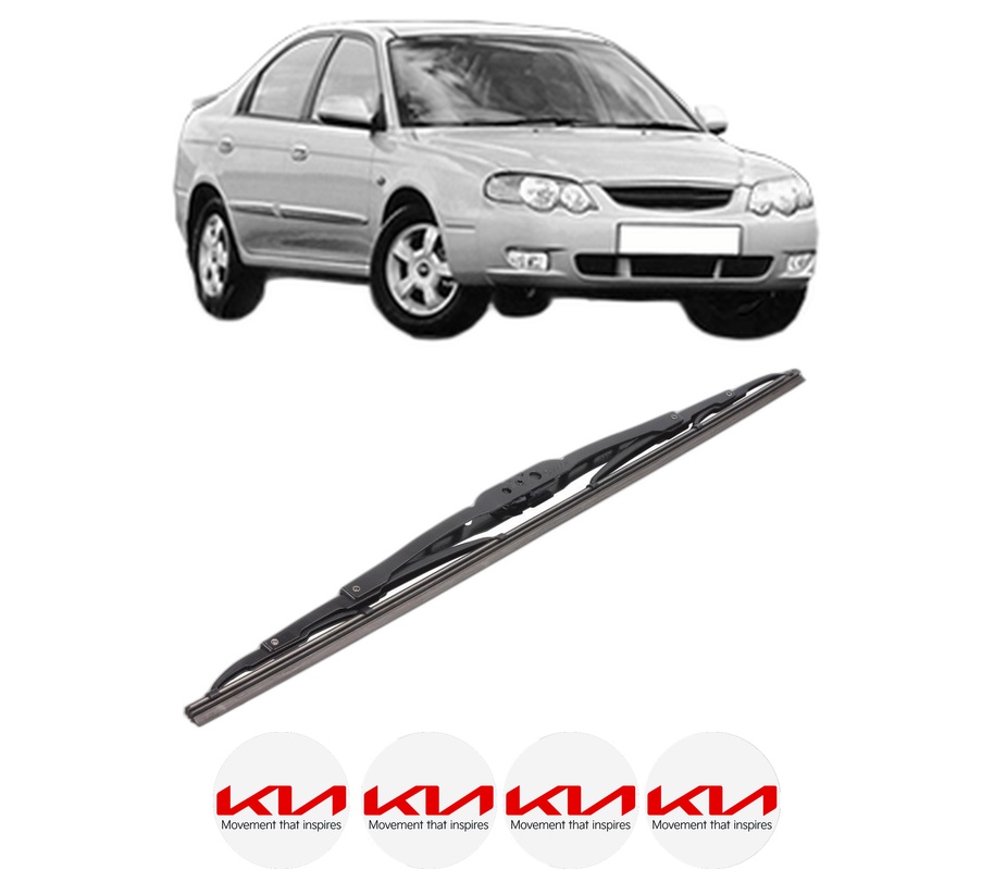 Stergator lamela spate KIA SHUMA II (FB) din 2001 - 2004, pentru luneta auto, Bosch Twin, din cauciuc siliconat rezistent, 4 Stickere Auto KIA