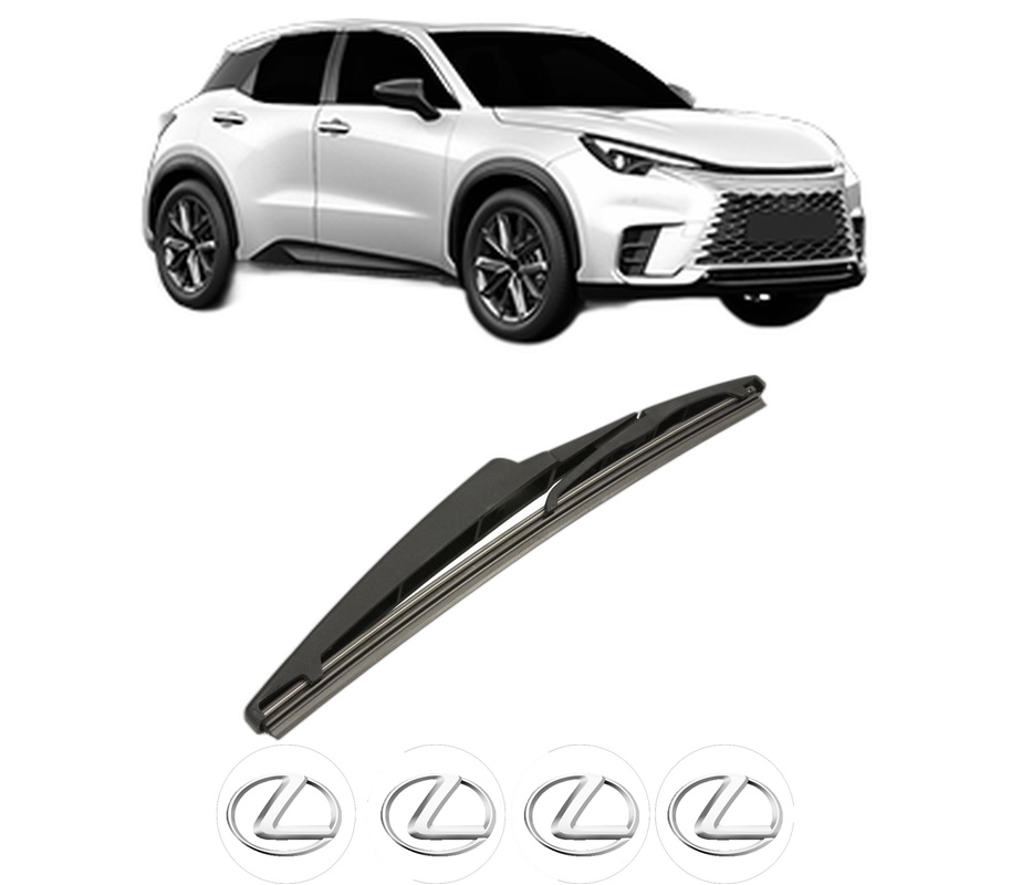 Stergator lamela spate LEXUS LBX (_AYH1_, _AYA1_) din 2023, pentru luneta auto, Bosch Twin, din cauciuc siliconat rezistent, 4 Stickere Auto LEXUS