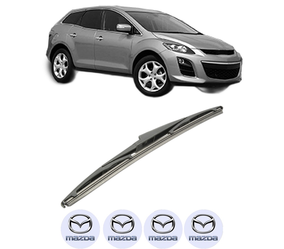 Stergator lamela spate MAZDA CX-7 (ER) din 2006 - 2014, pentru luneta auto, Bosch Twin, din cauciuc siliconat rezistent, 4 Stickere Auto MAZDA