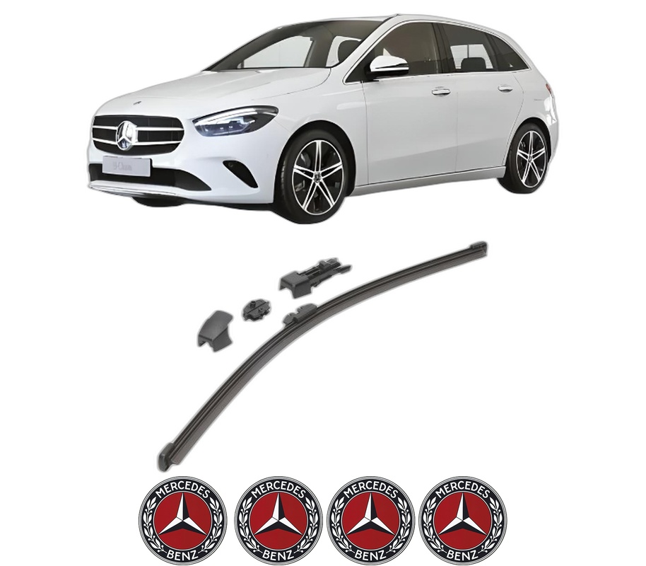 Stergator lamela spate MERCEDES-BENZ B-CLASS Sports Tourer (W247) din 2018 - 2021, pentru luneta auto, Valeo HydroConnect, din cauciuc siliconat rezistent, 4 Stickere Auto MERCEDES-BENZ