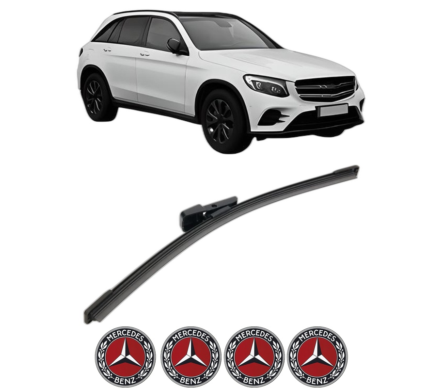 Stergator lamela spate MERCEDES-BENZ GLC (X253) din 2015 - 2022, pentru luneta auto, Bosch Aerotwin, din cauciuc siliconat rezistent, 4 Stickere Auto MERCEDES-BENZ