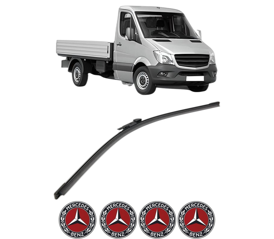 Stergator lamela spate MERCEDES-BENZ SPRINTER 3-t Platform/Chassis (B906) din 2006 - 2018, pentru luneta auto, Bosch Aerotwin, din cauciuc siliconat rezistent, 4 Stickere Auto MERCEDES-BENZ