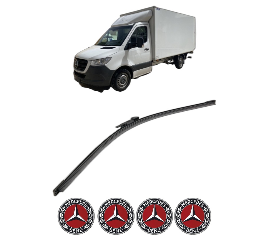 Stergator lamela spate MERCEDES-BENZ SPRINTER 5-t Platform/Chassis (B907) din 2018 - 2021, pentru luneta auto, Bosch Aerotwin, din cauciuc siliconat rezistent, 4 Stickere Auto MERCEDES-BENZ