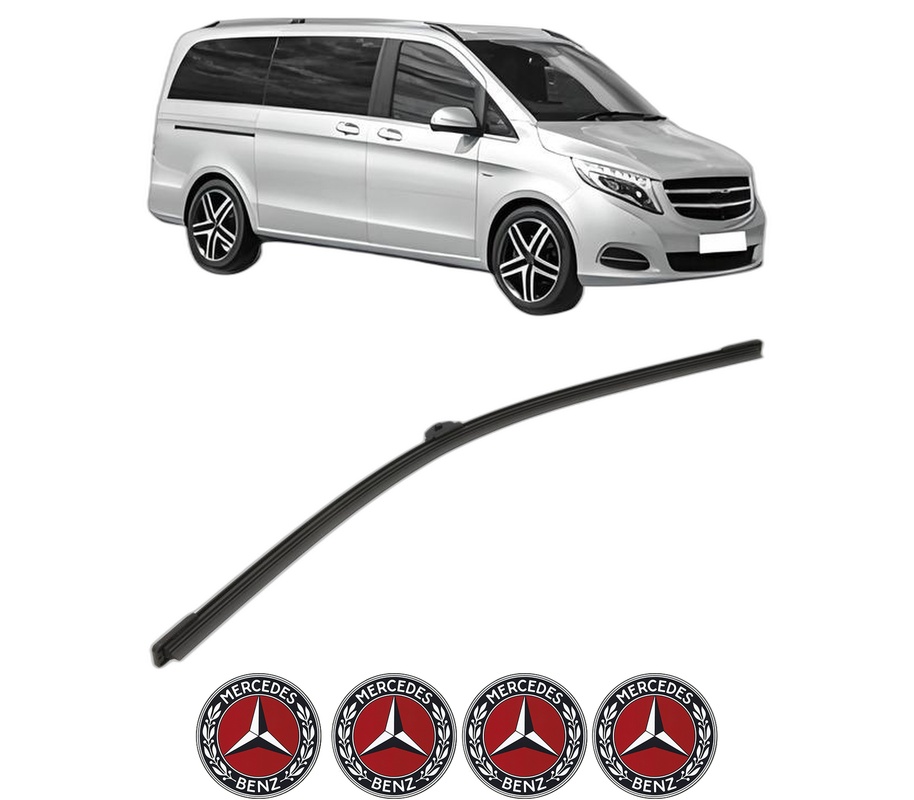 Stergator lamela spate MERCEDES-BENZ VITO Mixto (Double Cabin) (W447) din 2014 - 2020, pentru luneta auto, Bosch Aerotwin, din cauciuc siliconat rezistent, 4 Stickere Auto MERCEDES-BENZ
