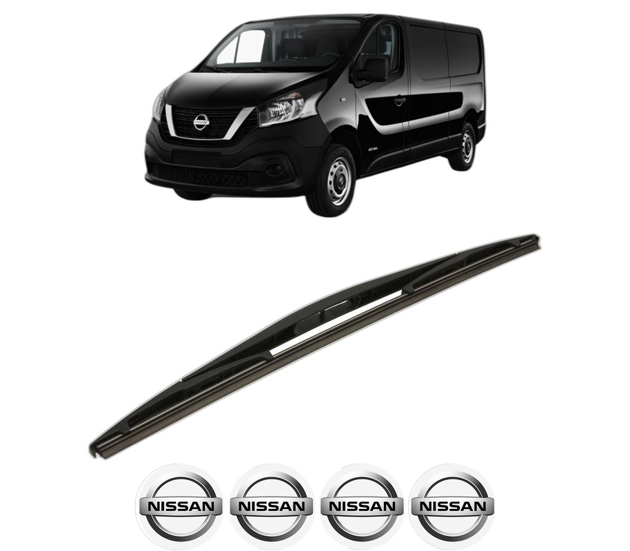 Stergator lamela spate NISSAN NV300 Kombi (X82) din 2016, pentru luneta auto, Bosch Twin, din cauciuc siliconat rezistent, 4 Stickere Auto NISSAN