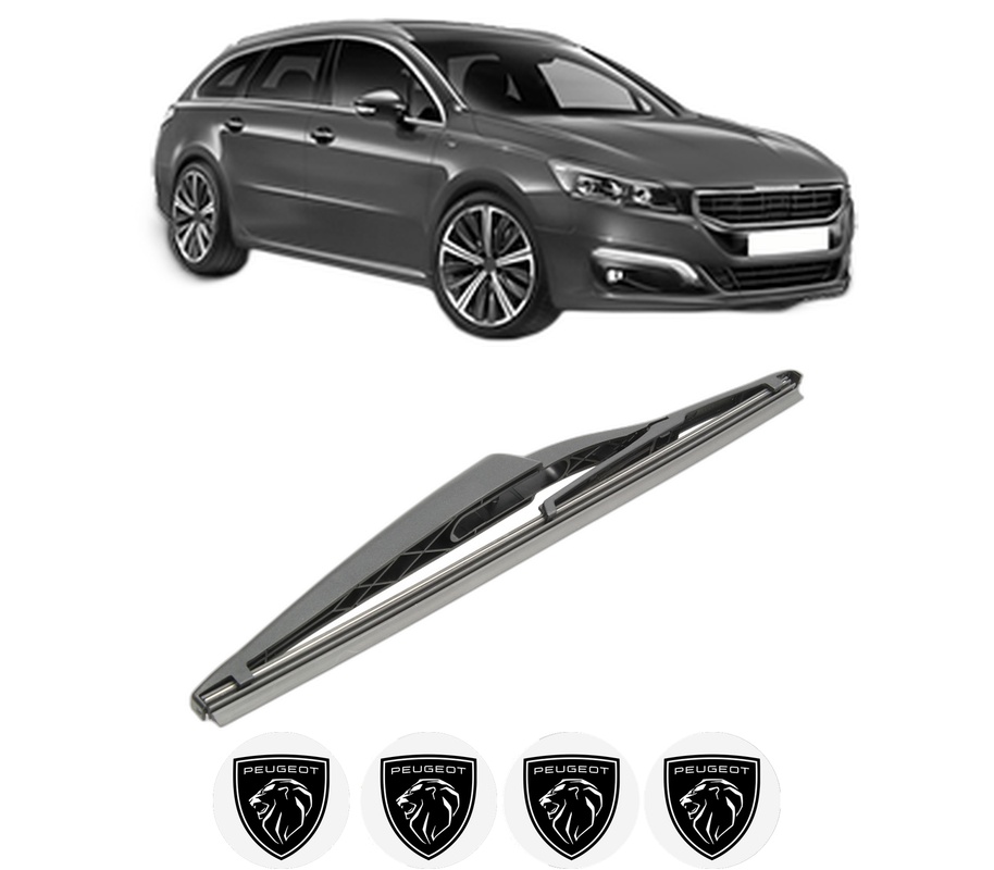 Stergator lamela spate PEUGEOT 508 SW I (8E_) din 2010 - 2018, pentru luneta auto, Bosch Twin, din cauciuc siliconat rezistent, 4 Stickere Auto PEUGEOT