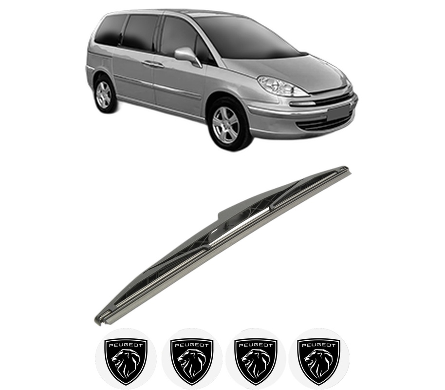 Stergator lamela spate PEUGEOT 807 Van (EB_) din 2004 - 2006, pentru luneta auto, Bosch Twin, din cauciuc siliconat rezistent, 4 Stickere Auto PEUGEOT