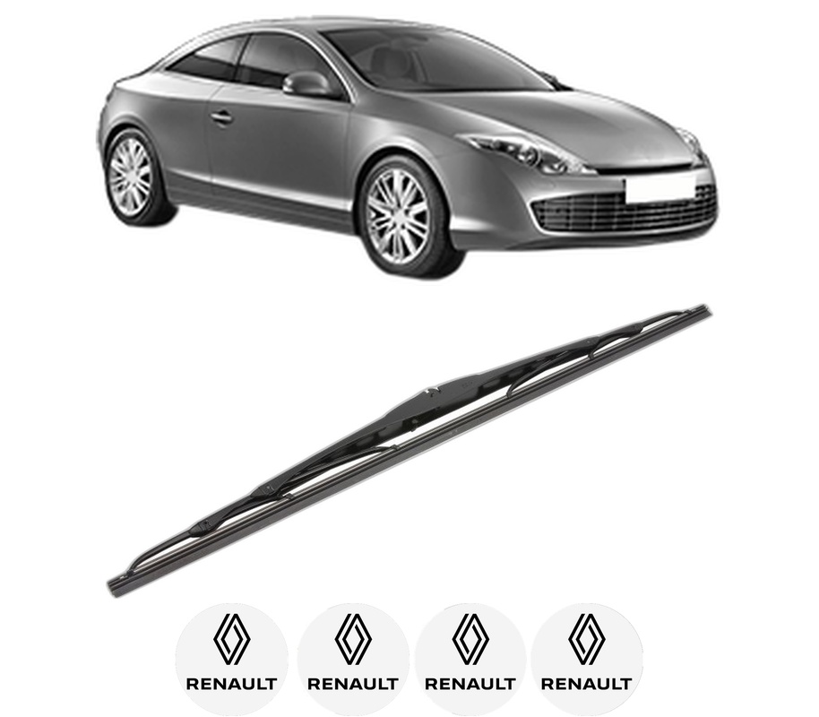 Stergator lamela spate RENAULT LAGUNA Coupe (DT0/1) din 2008 - 2015, pentru luneta auto, Valeo Silencio, din cauciuc siliconat rezistent, 4 Stickere Auto RENAULT