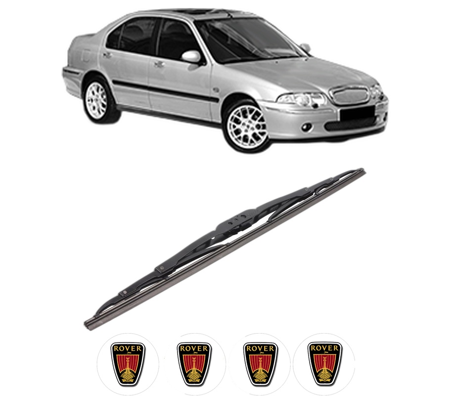 Stergator lamela spate ROVER 45 I Saloon (RT) din 2000 - 2005, pentru luneta auto, Bosch Twin, din cauciuc siliconat rezistent, 4 Stickere Auto ROVER