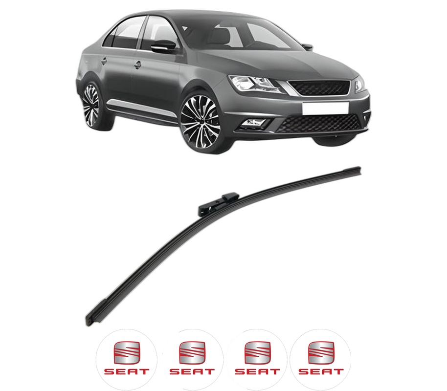 Stergator lamela spate SEAT TOLEDO IV (KG3) din 2012 - 2019, pentru luneta auto, Bosch Aerotwin, din cauciuc siliconat rezistent, 4 Stickere Auto SEAT