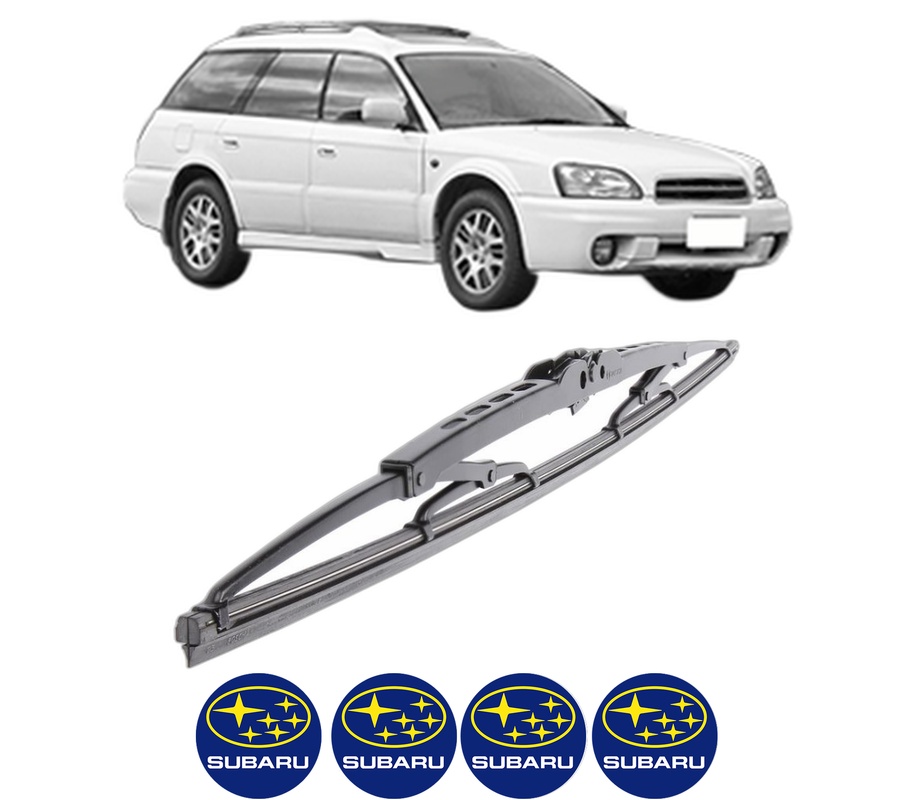 Stergator lamela spate SUBARU LEGACY III Estate (BH) din 1998 - 2003, pentru luneta auto, Bosch Twin, din cauciuc siliconat rezistent, 4 Stickere Auto SUBARU