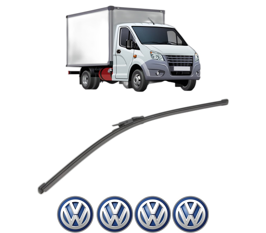 Stergator lamela spate Volkswagen CRAFTER 30-50 Van (2E_) din 2006 - 2016, pentru luneta auto, Valeo Silencio Xtrm, din cauciuc siliconat rezistent, 4 Stickere Auto VW